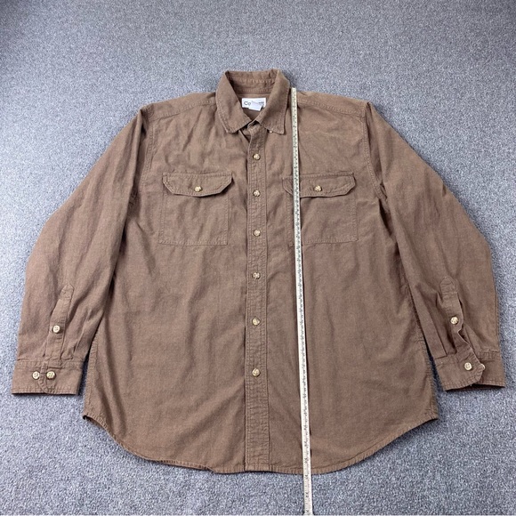 Carhartt Chest Pocket Button Down Brown Long Sleeve Men’s Size Large - Picture 9 of 10